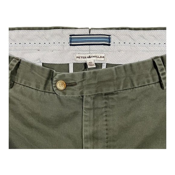 Peter Millar Pants Mens 40 Casual Work RN 100308 Green 100% Genuine Pima‎ Cotton - Picture 9 of 10